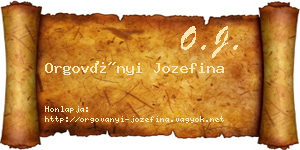 Orgoványi Jozefina névjegykártya